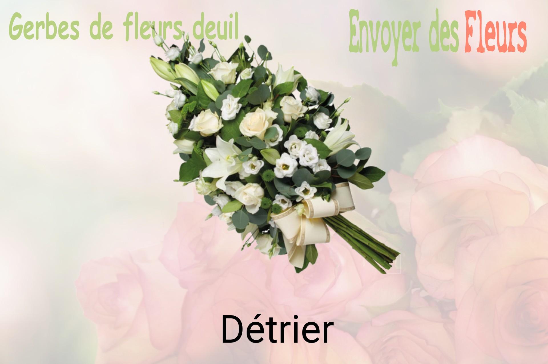 Gerbe de fleurs de deuil livrée à Détrier